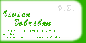 vivien dobriban business card